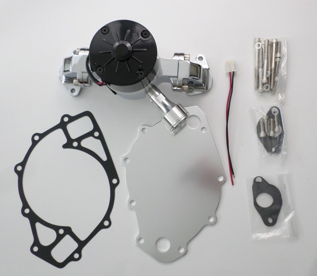 FORD 429 460 Chrome Aluminum Electric Water Pump 35 GPM HIFLOW BACK