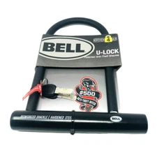 BELL U-Lock Bike Bicycle Lock Security Level 4 Anti-Theft Shackle Hardened Steel