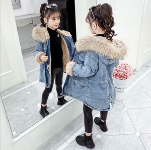 warm fleece denim jacket