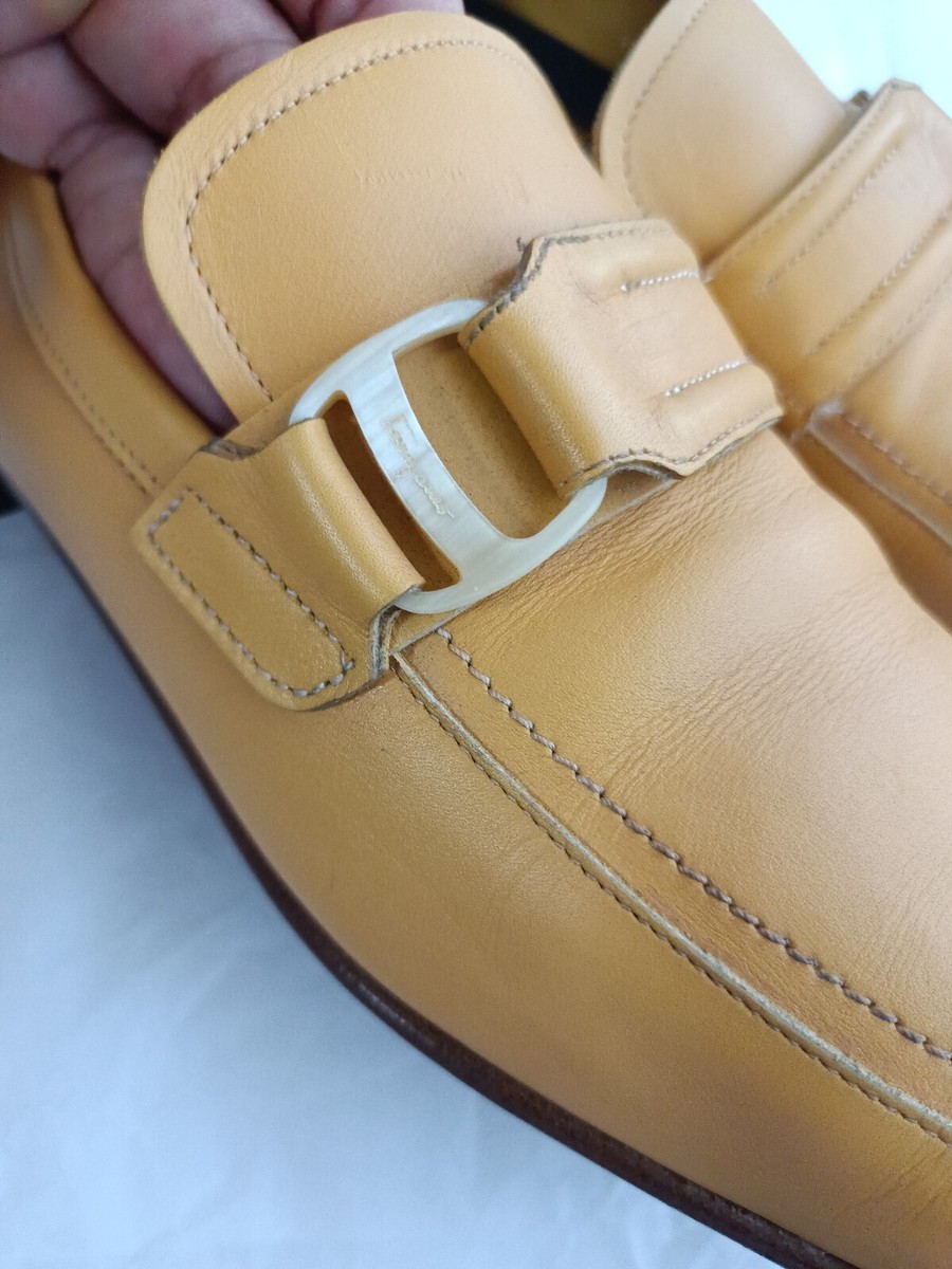 Salvatore Ferragamo Italy Mens 8.5 D Side Buckle Luxury 