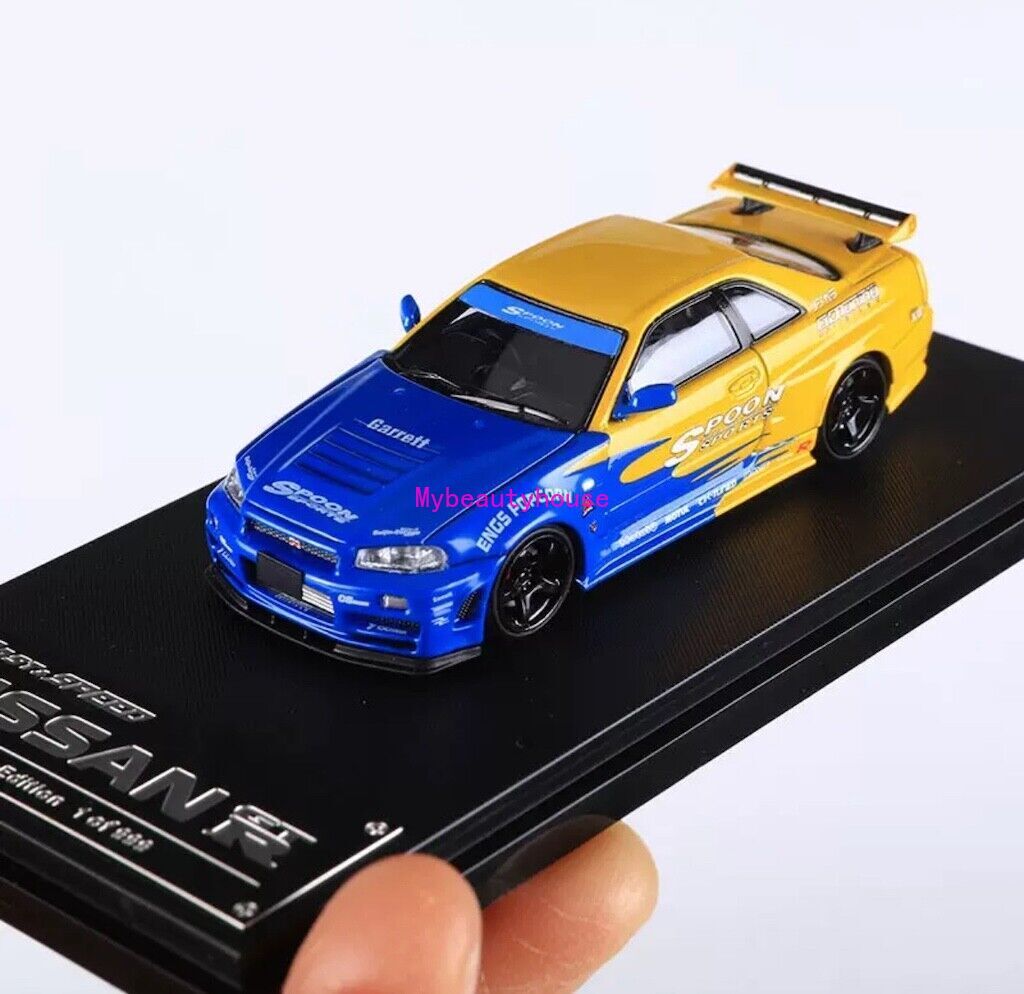FS 1:64 Fast Speed Skyline GTR R34 Spoon Sports Model