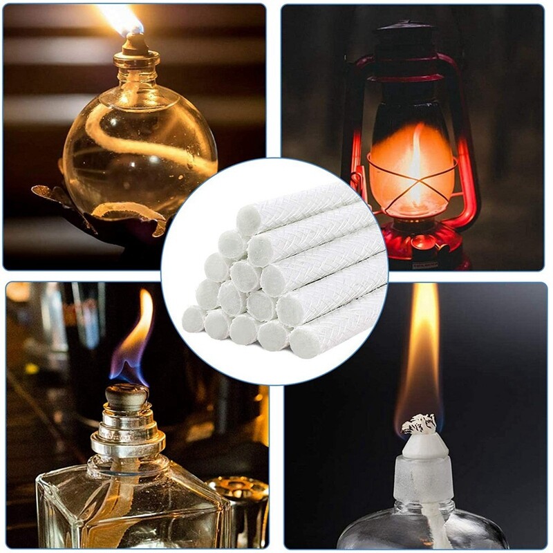 24Pcs Fiberglass Replacement Wicks, Oil Lamps Wicks, Candle Wine