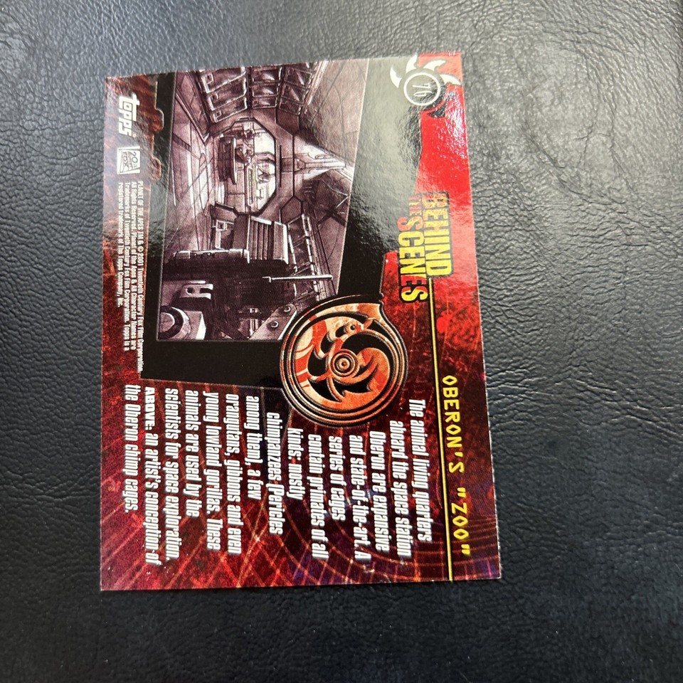 B18s Of The Apes Movie 2001 Topps 76 Oberon's Zoo Behind The
