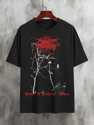 Darkthrone Band Under A Funeral Moon Cotton Black All Size T Shirt For Men AG460