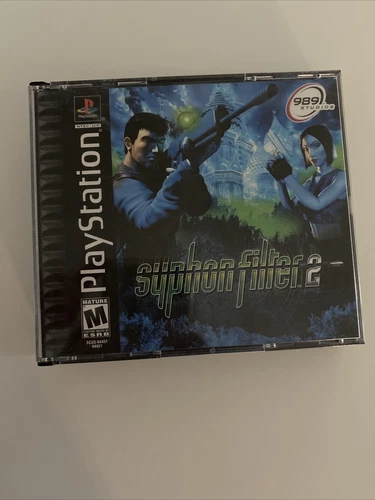 Syphon Filter 2 Black Label Sony Playstation 1 PS1 Complete