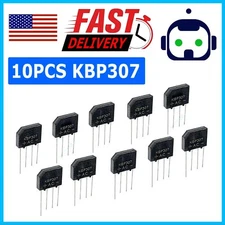 10 x Bridge Rectifier KBP307 Full Wave 700Volts 3Amp Three Flat Rectifiers N240