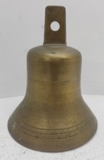 VTG  Solid Brass Ships Bell / Fog Bell 7" Tall & 6" Diameter