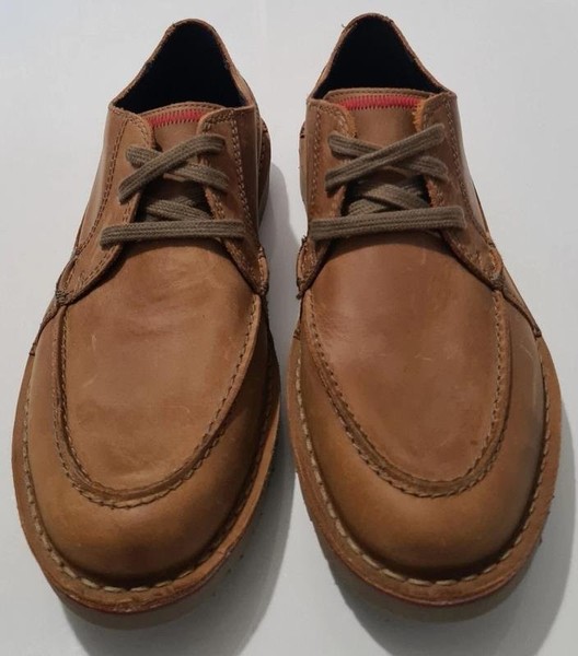 Men Clarks Heels Beige Leather 44 #7AFE