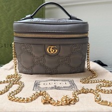 Gucci GG Marmont Mini Top Handle Shoulder Bag in Grey style 728770