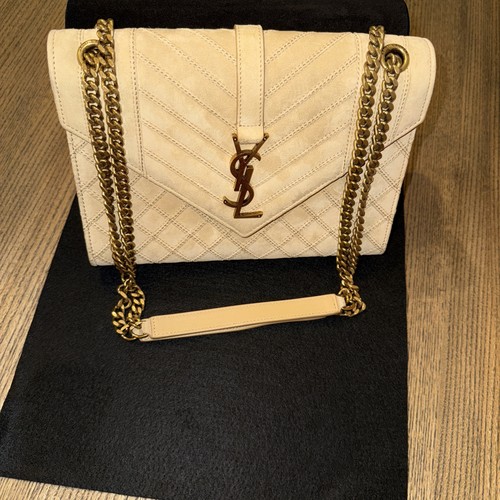 Saint Laurent Medium Envelope Suede Crossbody Bag - Picture 3 of 7