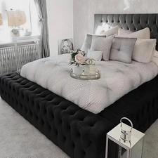 Image of Windsor Plush Velvet Upholstered Bed Frame – Double, King & Super King UK Handma
