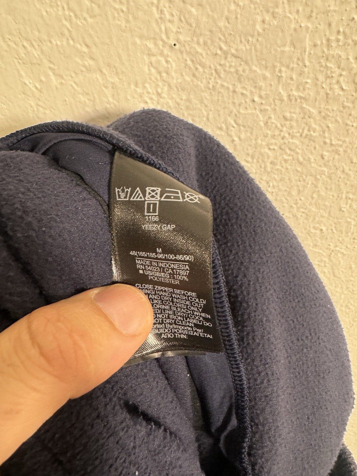 NEW GAP x YEEZY YZY x BALENCIAGA Polar Fleece Navy Baggy Sweat Pants Men Sz M thumbnail 9