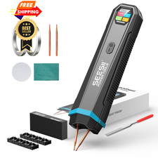 SEESII Battery Spot Welder: Rechargeable Welder with Visual Black