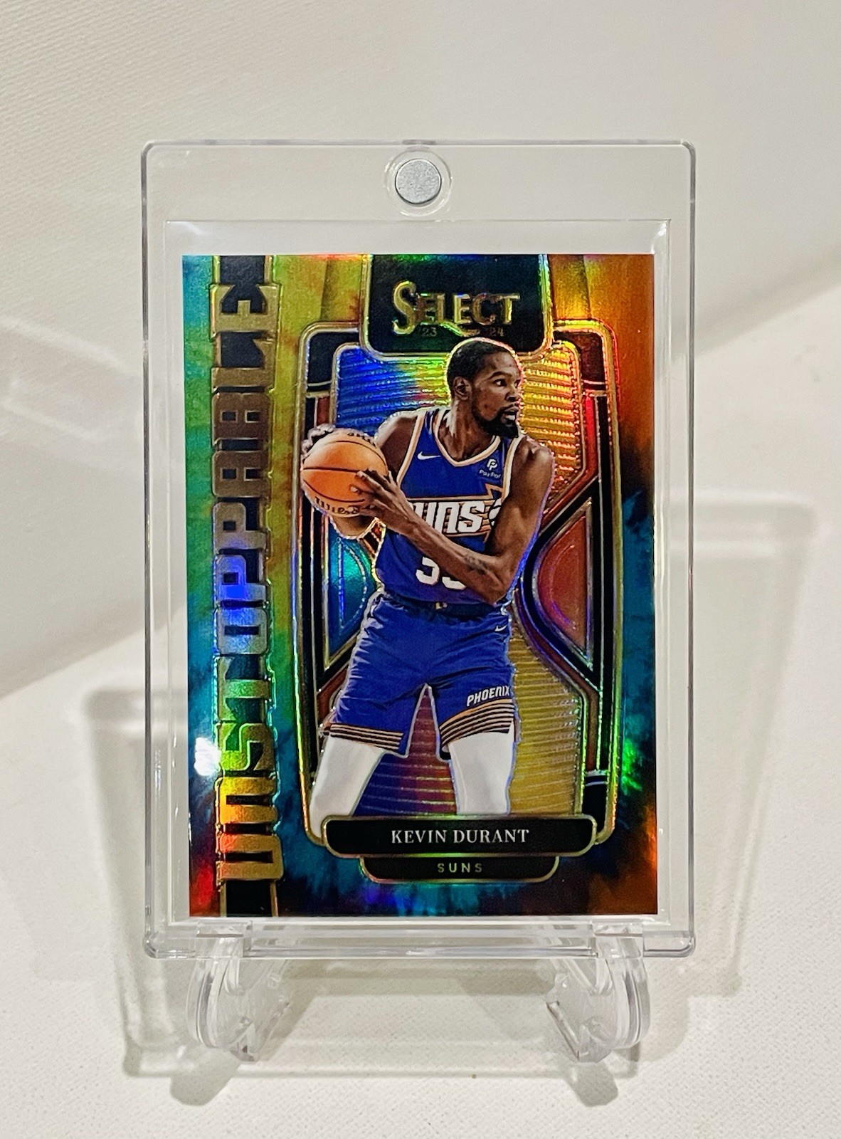 Kevin Durant 2023-24 Panini Select Unstoppable /25 Tie Dye Prizm #3