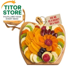 BONNIE AND POP - Dried Fruit Gift Basket - Healthy Gourmet Snack Box Red 