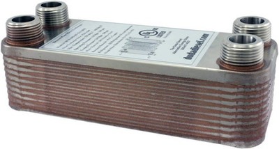 Duda Energy HX1220:M34 B3-12A 20-Plate Stainless Steel Brazed Plate Heat Exchang