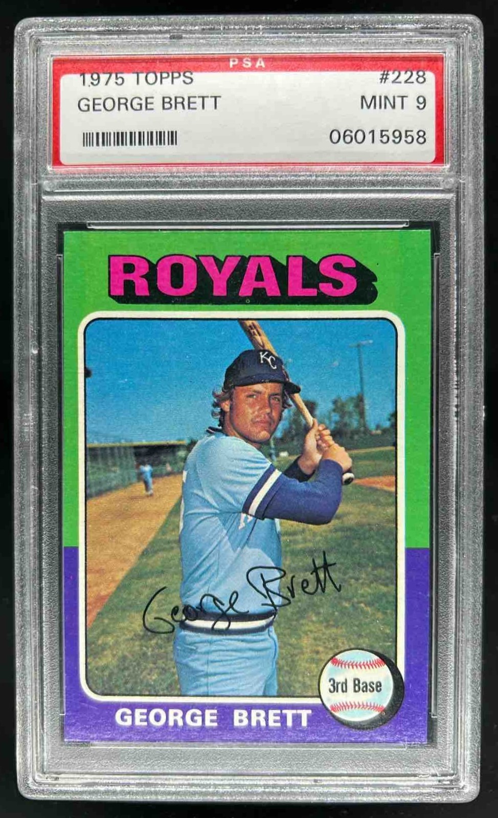1975 Topps George Brett Rookie RC #228 Royals PSA 9