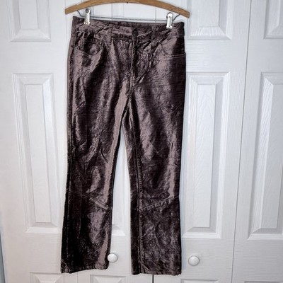 FREE PEOPLE Puce Stretch Velvet Mid Rise Bootcut BootLeg Jeans Size 27