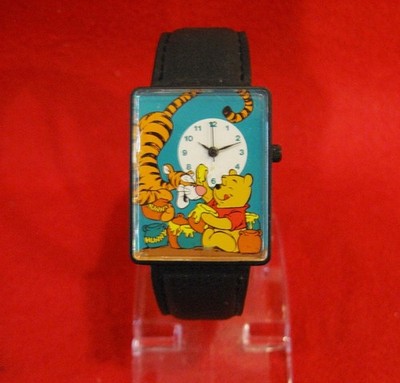 DISNEY WINNIE THE POOH & TIGGER ACRYLIC WATCH by TIME WORKS - NEW BATTERY