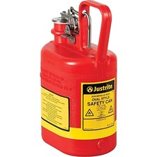 Justrite Mfg. Co. 14160 Gas Can, Safety, 1 Gallon, Plastic