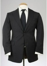 Hart Schaffner Marx Men's Pinstripe Wool Blazer M 41R Notch Lapel 2 Button