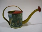 Vintage J Chein Tin Litho Child Watering Can Girl Watering Graphics Gooseneck