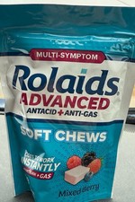 LOT OF 6- Rolaids Advanced 28 Mixed Berry SoftChews Heartburn  Gas Relief