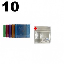 10 STANDARD Assorted Frosted Clear Color Tray CD Jewel Case  100 OPP Bags