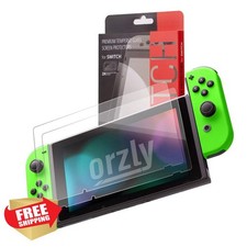 Orzly Switch Accessories Bundle Case Screen Protector Grip Cable Green