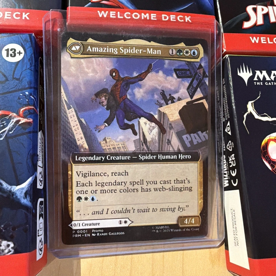 2025 NYCC Magic Gathering Spider-man Welcome Deck Set Of 5 w/ Peter Promo Card - Image 3 of 4
