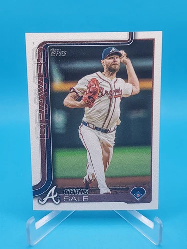 Chris Sale 2025 Topps Series 1 #316 Canvas Parallel 18/50 - Atlanta Braves