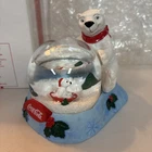 Vintage Coca-Cola Snow Globe Arctic Polar Bear Collectible Hardees 2003 NEW!
