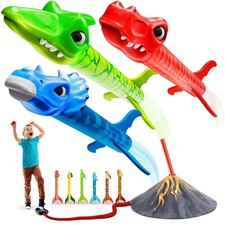 Dinosaur Toy Rocket Launcher for Kids - Toys for Kids 3-5 5-7 4-6 - Outdoor T...