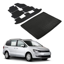 Kofferraumwanne Fußmatten Set Für Volkswagen Sharan 2 Ab 2010