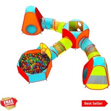 7pc Kids Play Tent with 1 Big Ball Pit for Babies, 3 Play Tunnel for Toddlers...