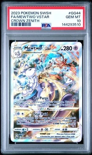 2023 POKEMON SWORD AND SHIELD CROWN ZENITH #GG44 FA/MEWTWO VSTAR CROWN ZENITH