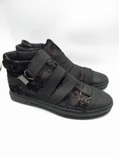 GIUSEPPE ZANOTTI High Top Leather Sneakers - Black Size US 11