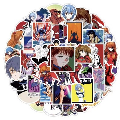 50x Neon Genesis Evangelion Sticker Anime Manga Aufkleber Japan Geschenk Bild