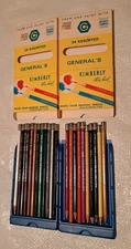 Vintage USA Made General's Kimberly 22 Drawing Watercolor Pencils Used & New