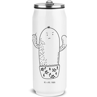 Getränkedosen Trinkflasche Kaktus Wut - Geschenk wütend Kollegin Schule Kakteen