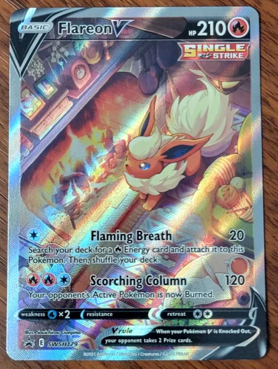 Flareon V SWSH179 Sword & Shield Promo Holo NM Pokemon TCG