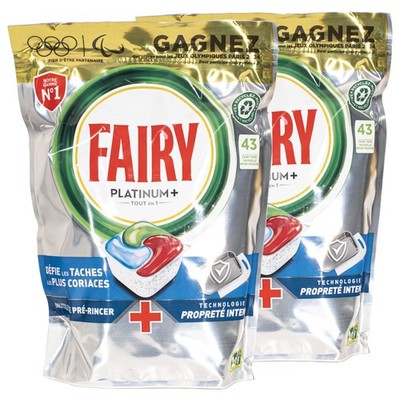 2x Fairy Platinum PLUS All in One Geschirrspültabs 43 Tabs
