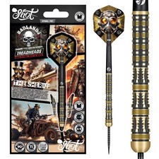 Shot Badlands The Sheriff Steel Tip Dart Set-90 Tungsten Barrels-25gm