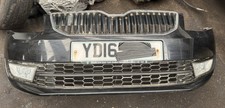 2013-2016 SKODA OCTAVIA MK3 COMPLETE FRONT BUMPER IN BLACK LF9R