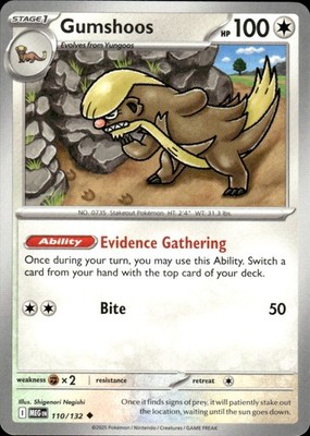 Gumshoos 110/132 Uncommon Mega Evolution Pokemon Near Mint