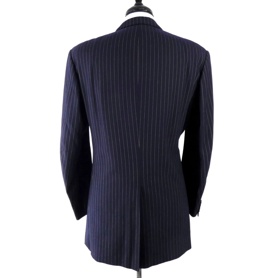 Anderson & Sheppard Savile Row Bespoke Navy Wool Two-Piece Suit - Image 4 of 4