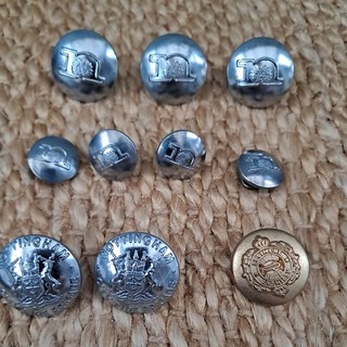 Job Lot Nottinghamshire Fire Brigade/ Service Tunic Buttons ALL AS SHOWN