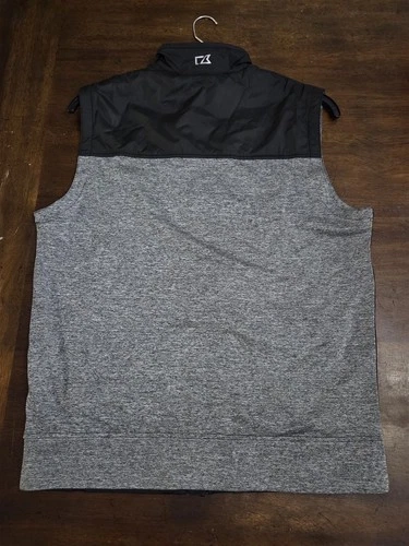 New Cutter & Buck Men's M Georgia Bulldogs Stealth Full-Zip Black & Grey Vest image 3