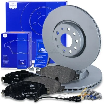 ATE BREMSSCHEIBEN +BELÄGE VORNE FÜR SKODA OCTAVIA 3 4 VW GOLF 8 PASSAT B8 T-ROC - Bild 1 von 4