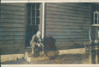1925 Original Photo Man ''Patterson'' at Balmuir Cabin 3.7x2.5''
